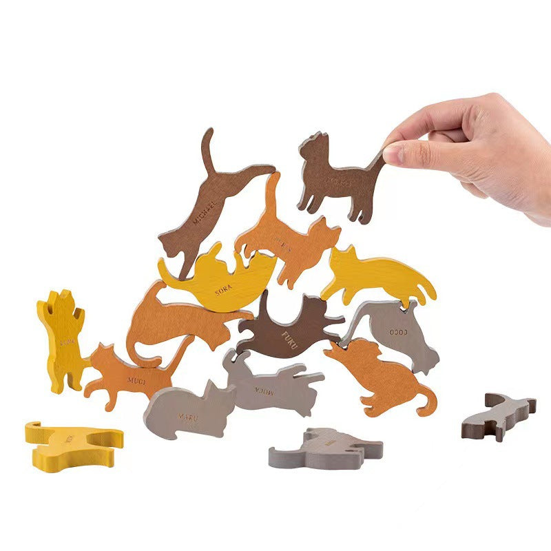Animal Jenga Balance Building Blocks
